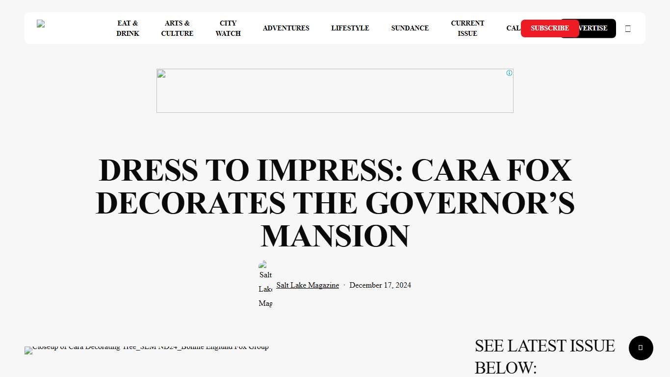 Dress to Impress: Cara Fox Decorates the Governor's Mansion • Salt Lake Magazine